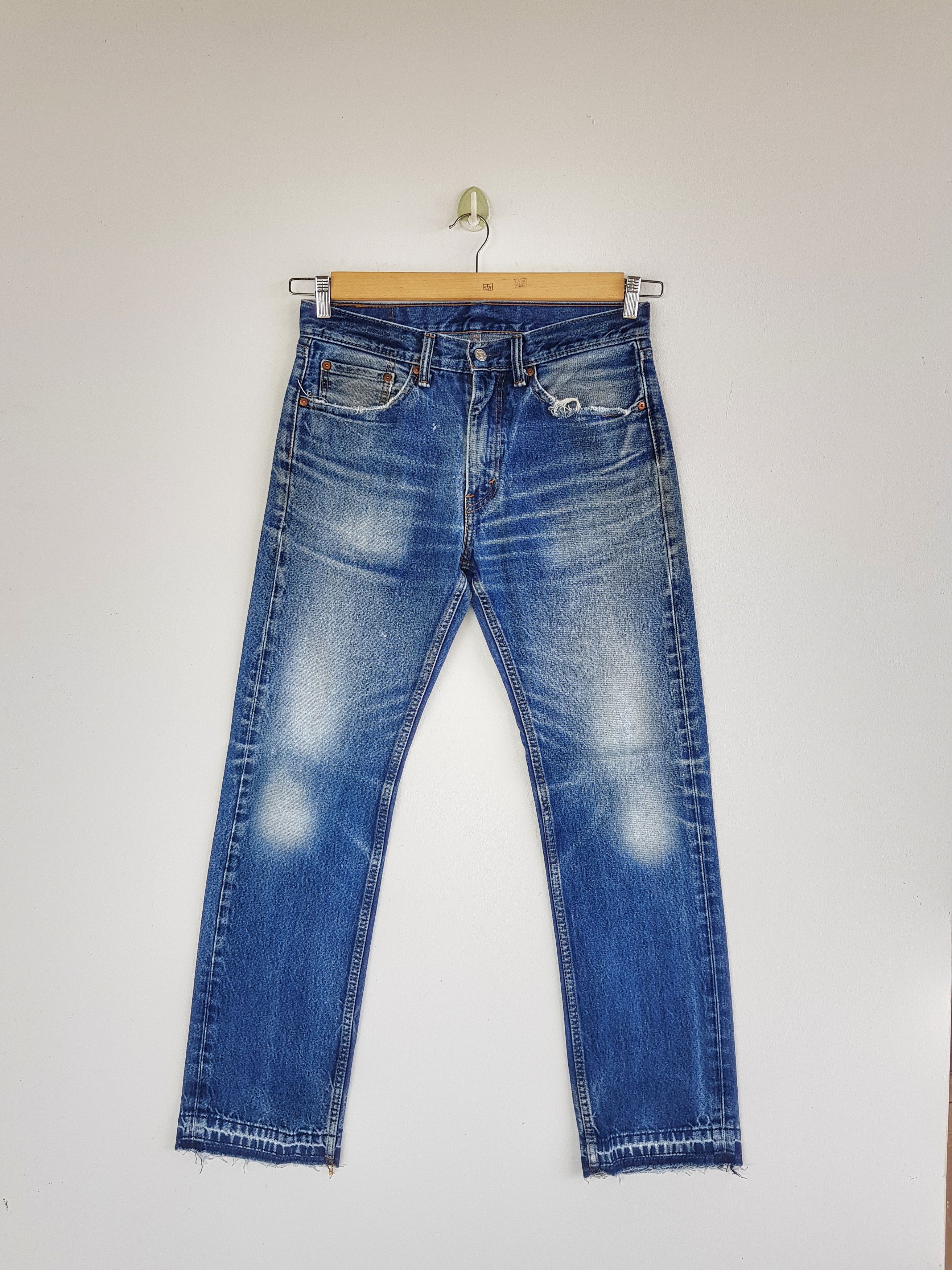 Levi's Vintage Y2K Levis Released Hem Jeans Levis 505 Faded Denim Size US 30 / EU 46 - 1 Thumbnail