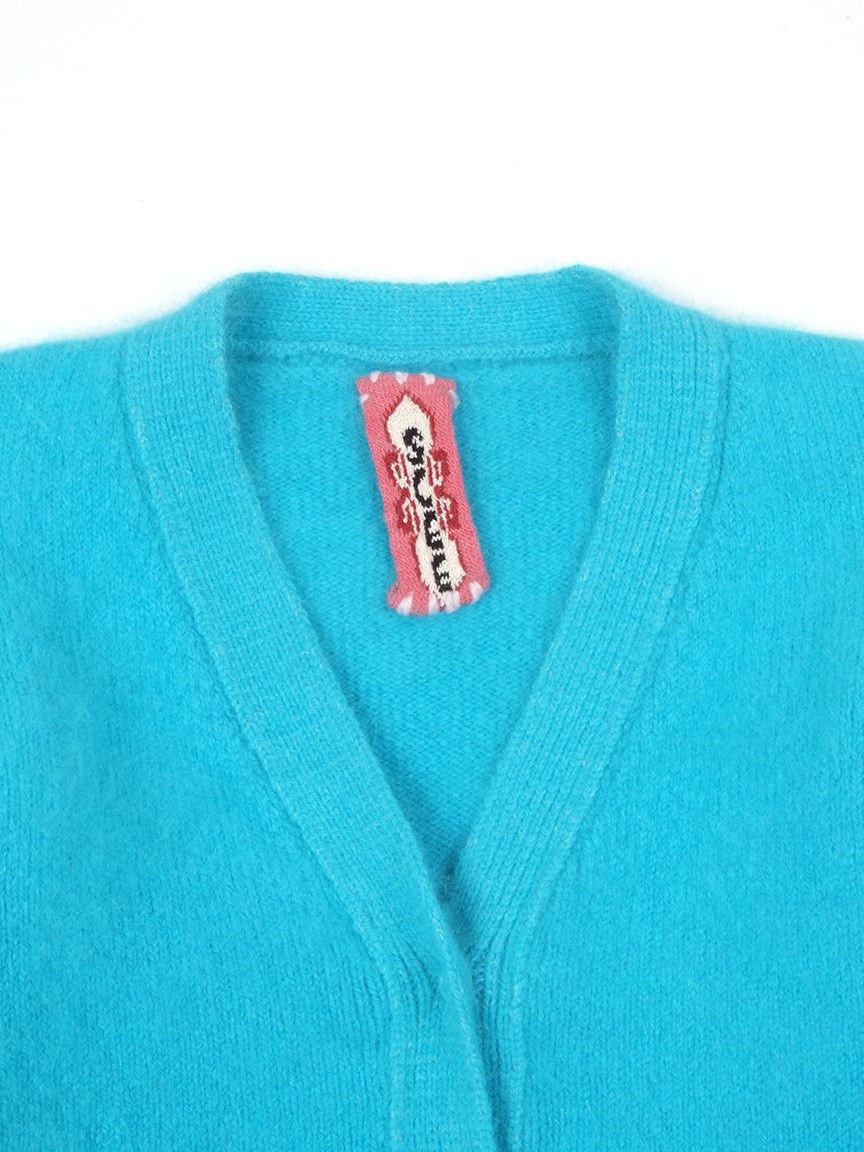 Marni W's Twin-Set Angora Chunky Fluffy Tiny Cardigan Jumper Size XS / US 0-2 / IT 36-38 - 5 Thumbnail