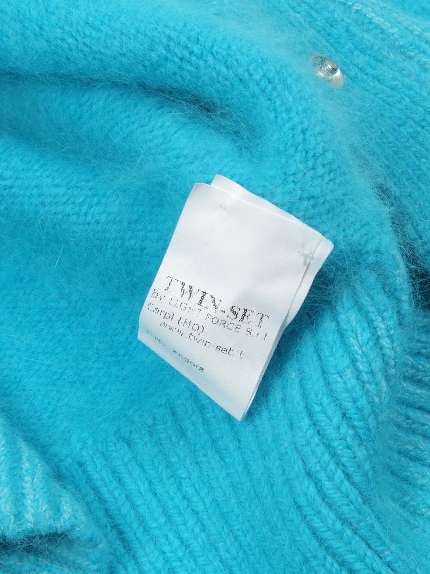 Marni W's Twin-Set Angora Chunky Fluffy Tiny Cardigan Jumper Size XS / US 0-2 / IT 36-38 - 7 Thumbnail