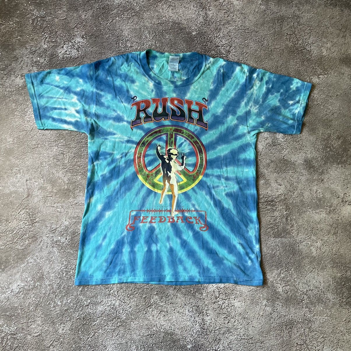 Vintage Vintage 90s RUSH Band Tee Sun Faded Tie Dye Graphic Baggy L Size US L / EU 52-54 / 3 - 4 Thumbnail