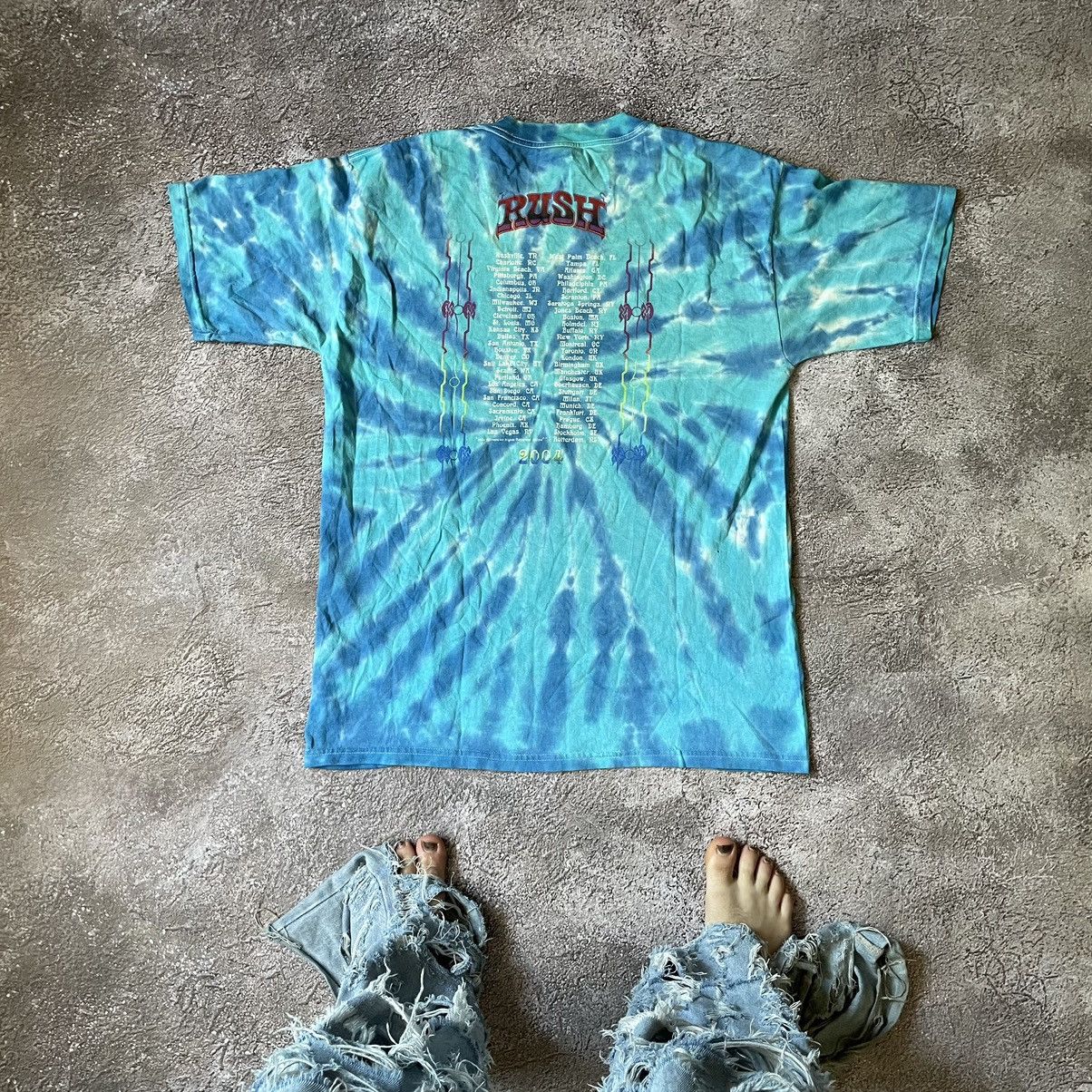 Vintage Vintage 90s RUSH Band Tee Sun Faded Tie Dye Graphic Baggy L Size US L / EU 52-54 / 3 - 2 Thumbnail