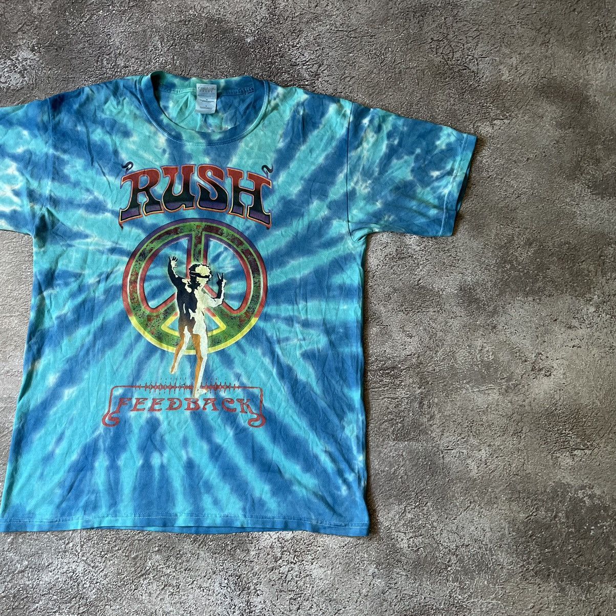 Vintage Vintage 90s RUSH Band Tee Sun Faded Tie Dye Graphic Baggy L Size US L / EU 52-54 / 3 - 5 Thumbnail