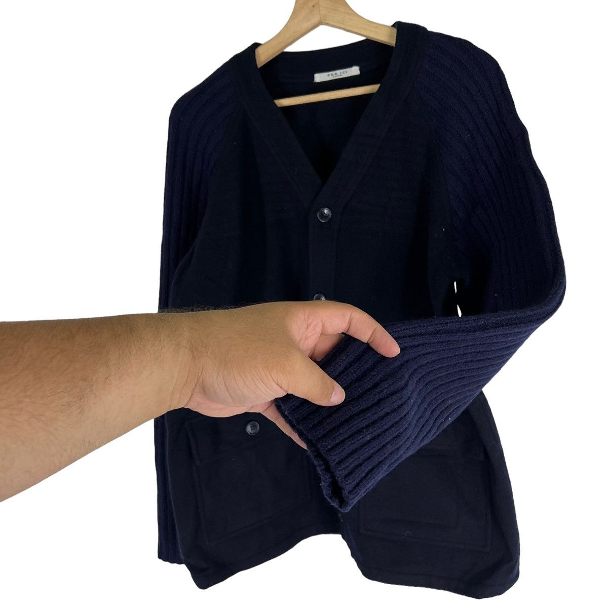 Japanese Brand VINTAGE LIGHT CARDIGAN PAR ICO HOMME INSPIRED ISSEY MIYAKE Size US M / EU 48-50 / 2 - 6 Thumbnail
