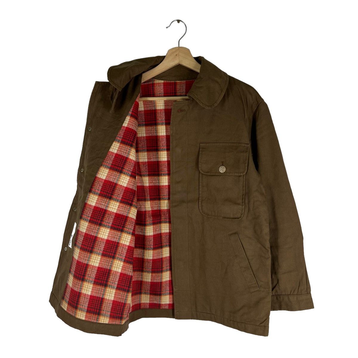 Japanese Brand VINTAGE CHORE JACKET CARGO POCKET SCENE JAPAN TARTAN LINING Size US M / EU 48-50 / 2 - 7 Thumbnail