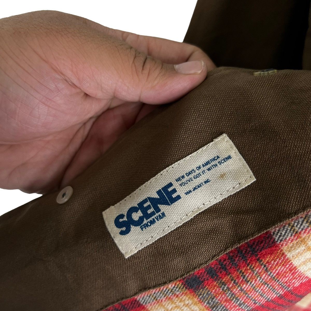 Japanese Brand VINTAGE CHORE JACKET CARGO POCKET SCENE JAPAN TARTAN LINING Size US M / EU 48-50 / 2 - 10 Thumbnail
