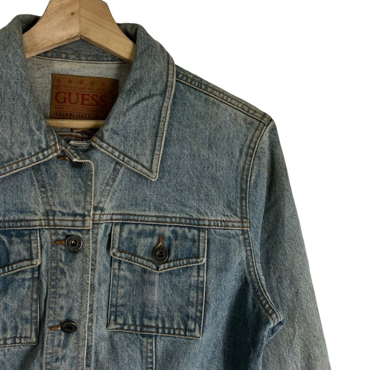 Japanese Brand VINTAGE TRUCKER DENIM JACKET GUESS Size US M / EU 48-50 / 2 - 4 Thumbnail