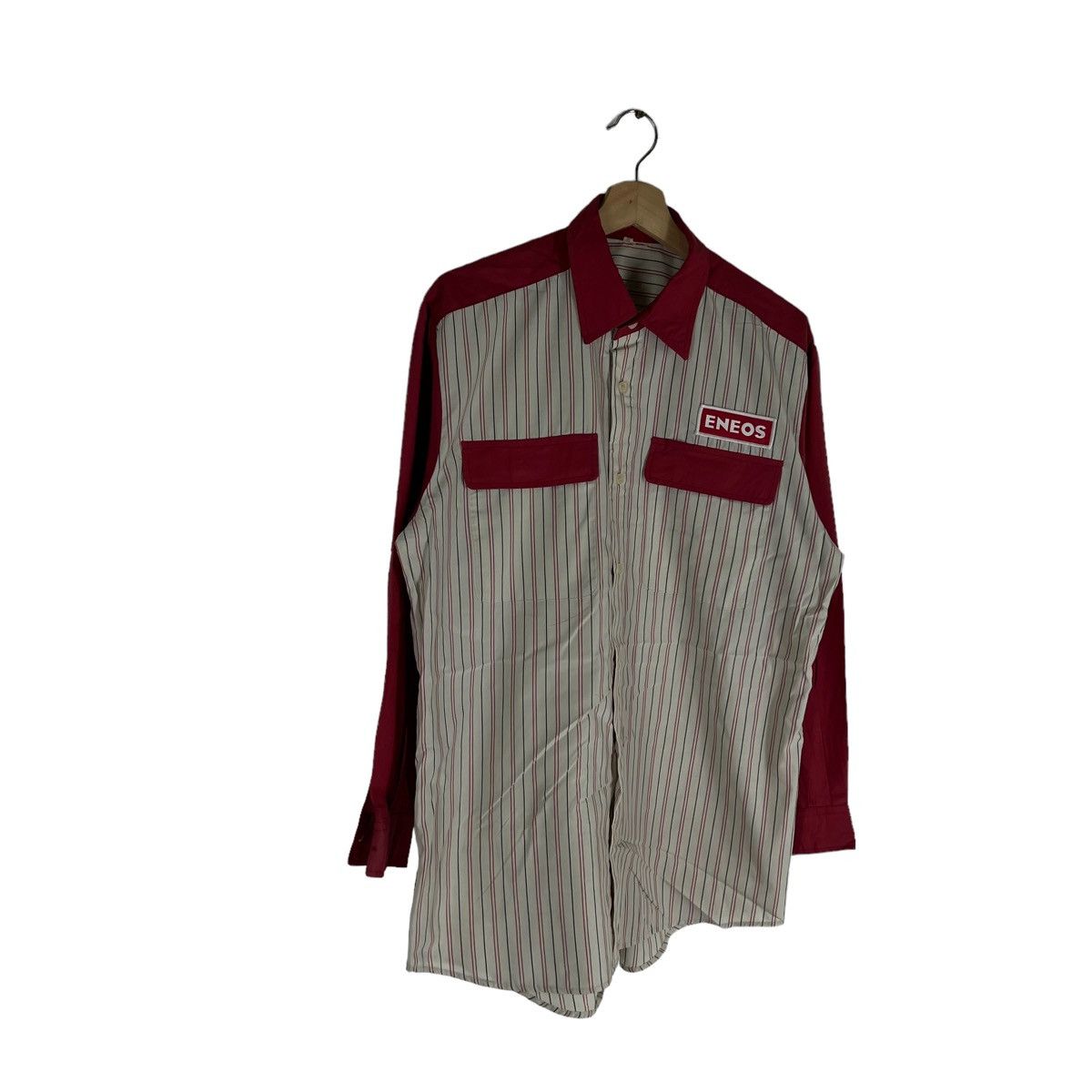 Japanese Brand VINTAGE WORKERS WEAR JACKET ENEOS BIG LOGO STRIPED DESIGN Size US L / EU 52-54 / 3 - 2 Thumbnail