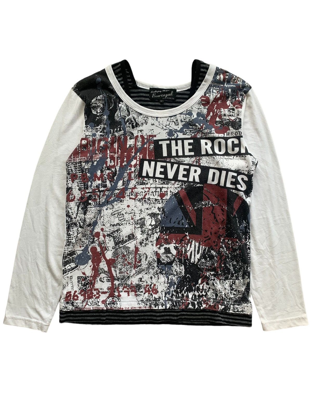 If Six Was Nine Japanese Brand Euroyal The Rock Never Dies Punk Long Sleeve Size US L / EU 52-54 / 3 - 2 Thumbnail