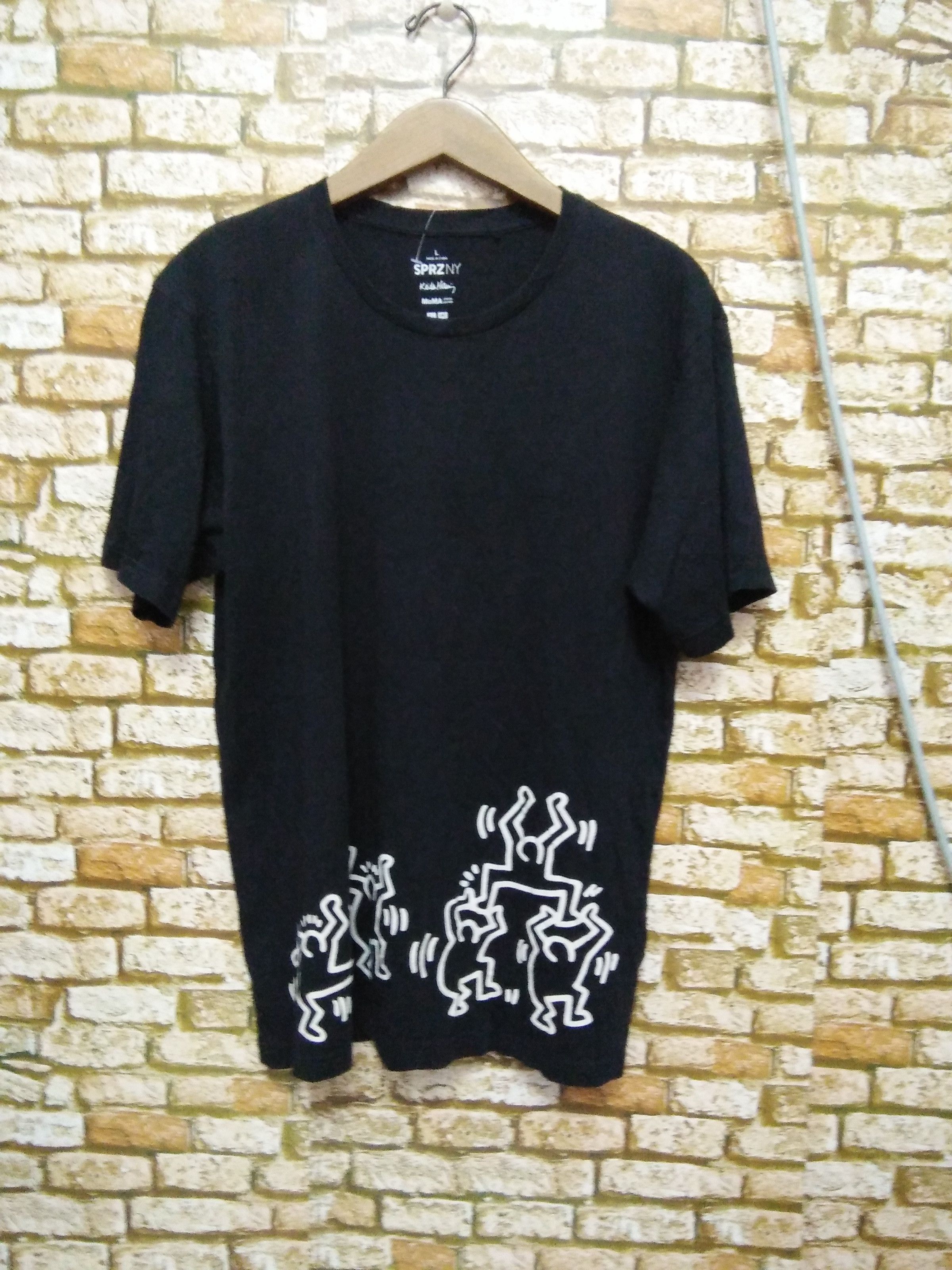 image of Keith Haring x Moma Design Shirt Sprzny (A619) in Black, Men's (Size Large)
