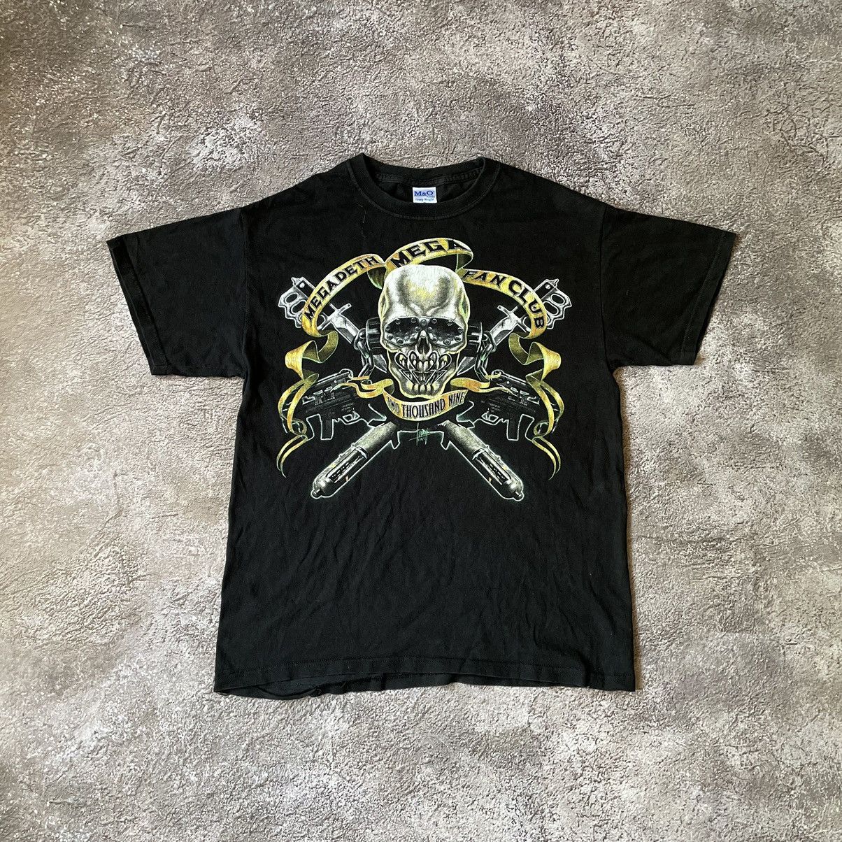 Vintage Vintage 90s Skull Graphic Tee Y2K Punk Metal Band Bleached M Size US M / EU 48-50 / 2 - 2 Thumbnail