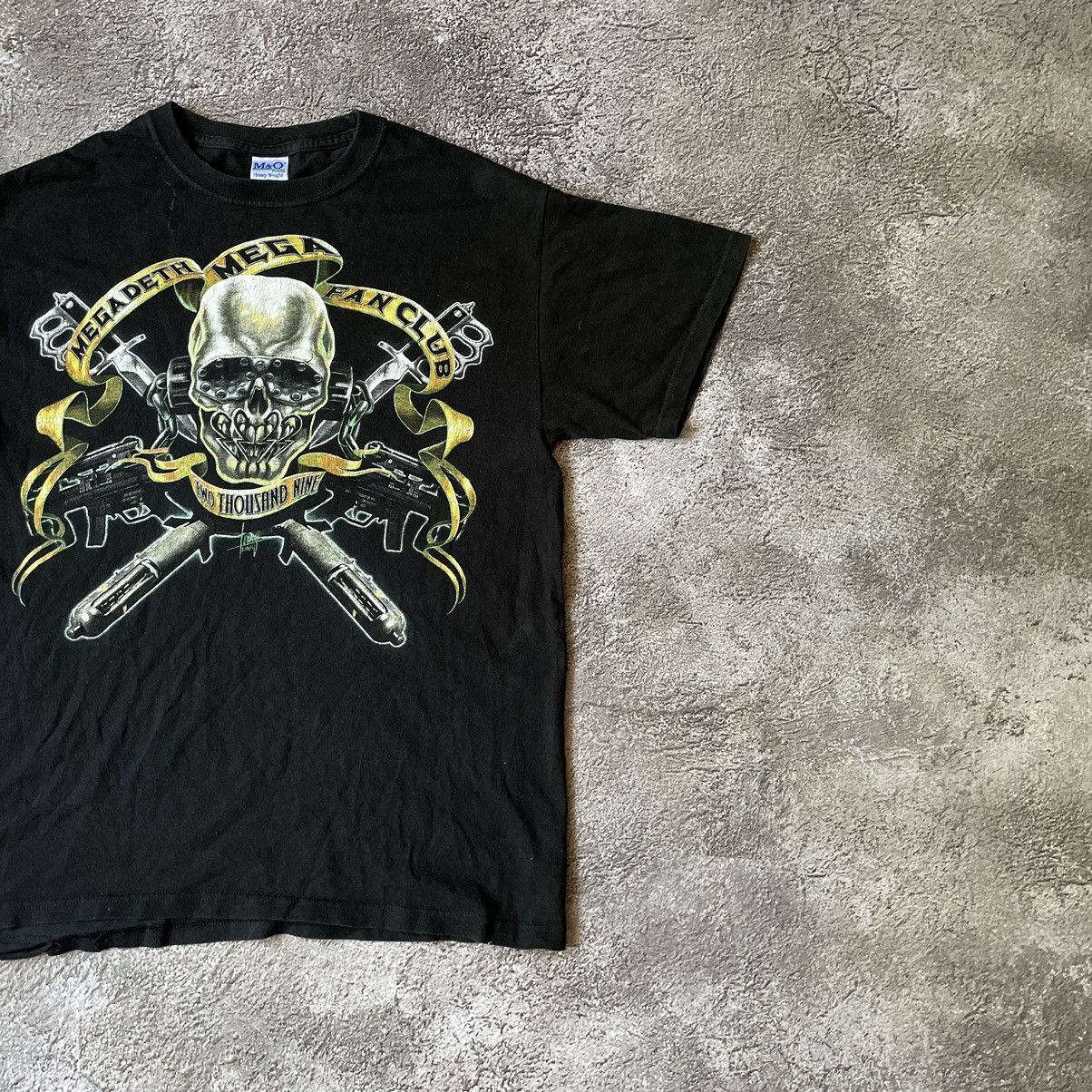 Vintage Vintage 90s Skull Graphic Tee Y2K Punk Metal Band Bleached M Size US M / EU 48-50 / 2 - 3 Thumbnail