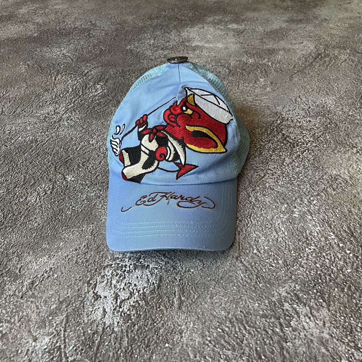 Vintage Vintage Y2K Ed Hardy Graphic Cap Streetwear Skate Cropped OS Size ONE SIZE - 3 Thumbnail