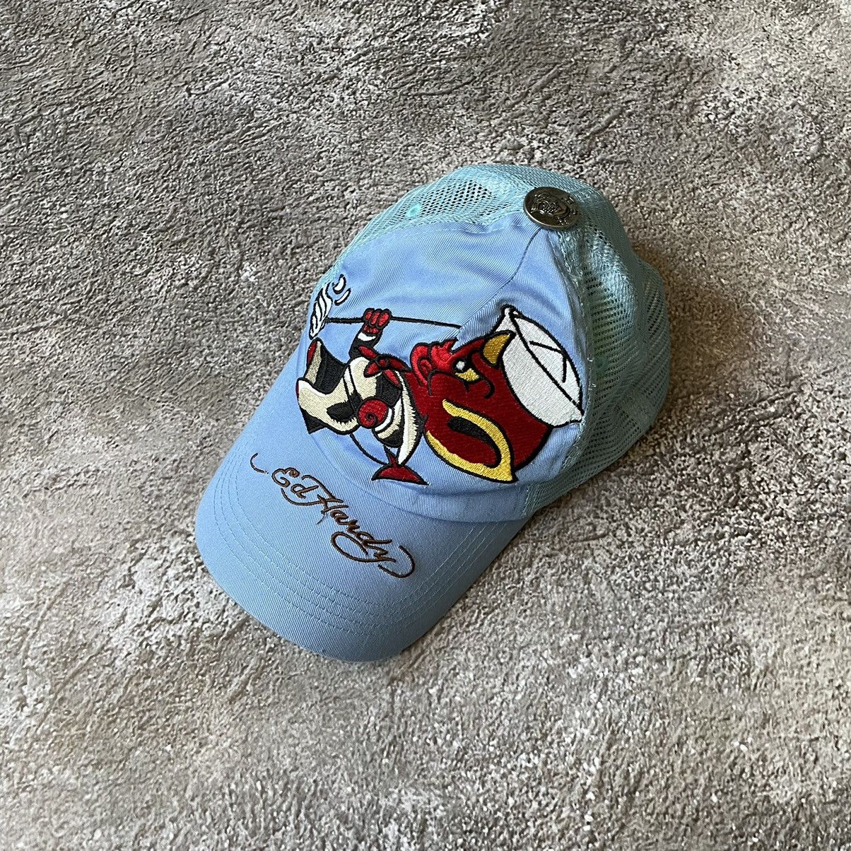 Vintage Vintage Y2K Ed Hardy Graphic Cap Streetwear Skate Cropped OS Size ONE SIZE - 2 Thumbnail
