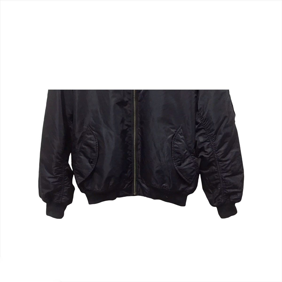 Japanese Brand MILITARY STYLE DISTRESSED BLACK BOMBER JACKET Size US M / EU 48-50 / 2 - 5 Thumbnail