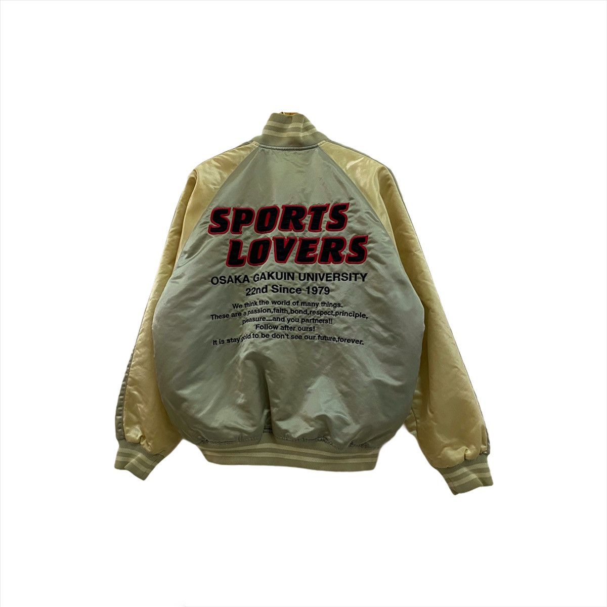 Japanese Brand OSAKA GAKUIN UNIVERSITY DISTRESSED VARSITY JACKET Size US L / EU 52-54 / 3 - 3 Thumbnail