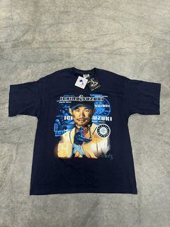 VTG DEADSTOCK 00s MLB ICHIRO SUZUKI SEATTLE MARINERS 2001 MAJESTIC T-SHIRT  Sz M