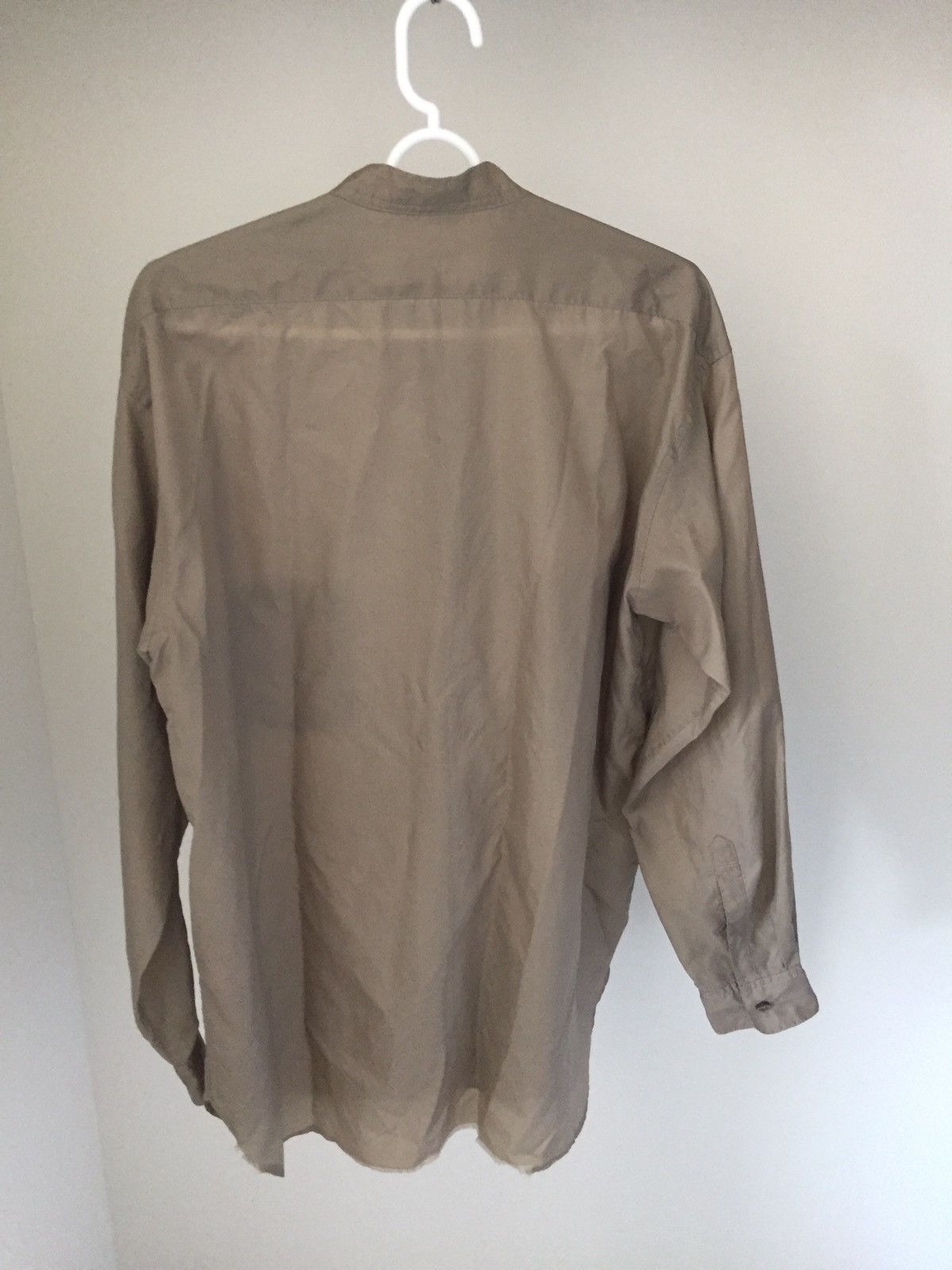 Yohji Yamamoto 80's YOHJI YAMAMOTO LINEN MANDARIN COLLAR SHIRT Size US L / EU 52-54 / 3 - 3 Thumbnail