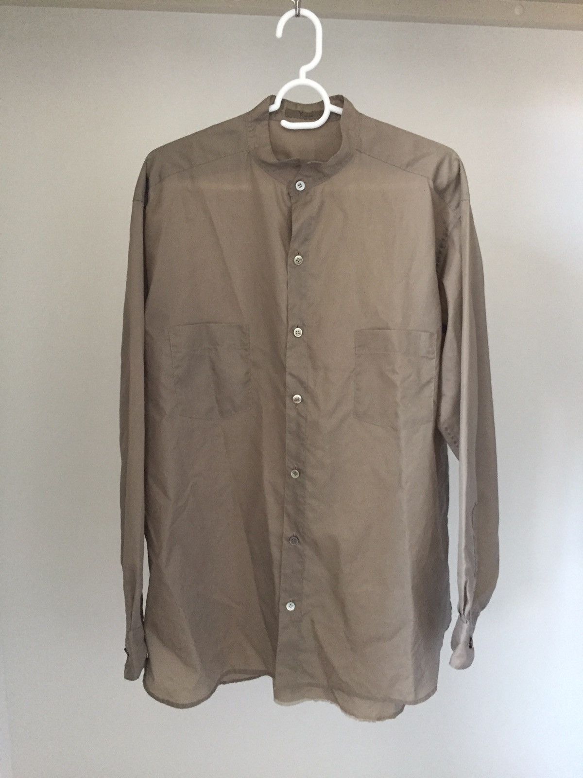 Yohji Yamamoto 80's YOHJI YAMAMOTO LINEN MANDARIN COLLAR SHIRT Size US L / EU 52-54 / 3 - 1 Thumbnail