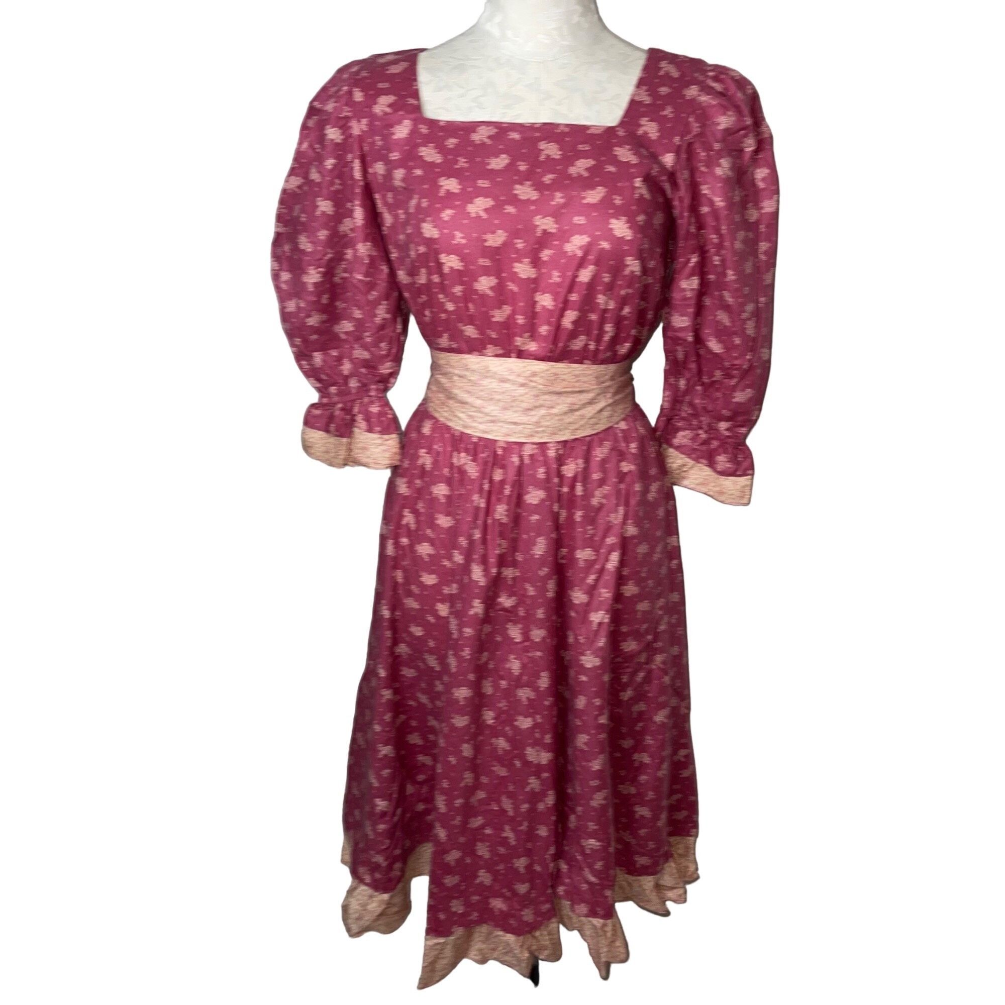 John Roberts Vintage Womens Midi Dress Size Medium Pink