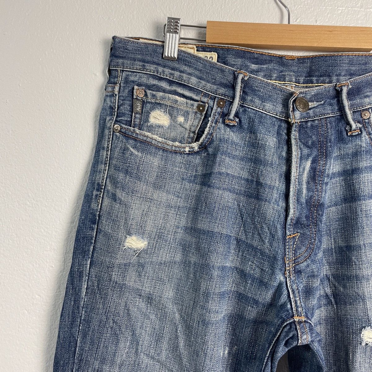 Abercrombie & Fitch Vintage Abercrombie & Fitch Distressed Denim Jeans Size US 35 - 3 Thumbnail