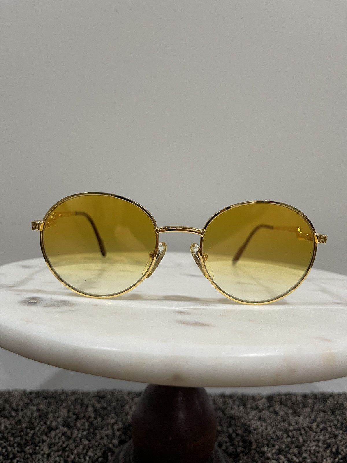 Vintage Hilton Vintage Orange Gradient / 24kt Gold / Round Sunglass Size ONE SIZE - 4 Thumbnail