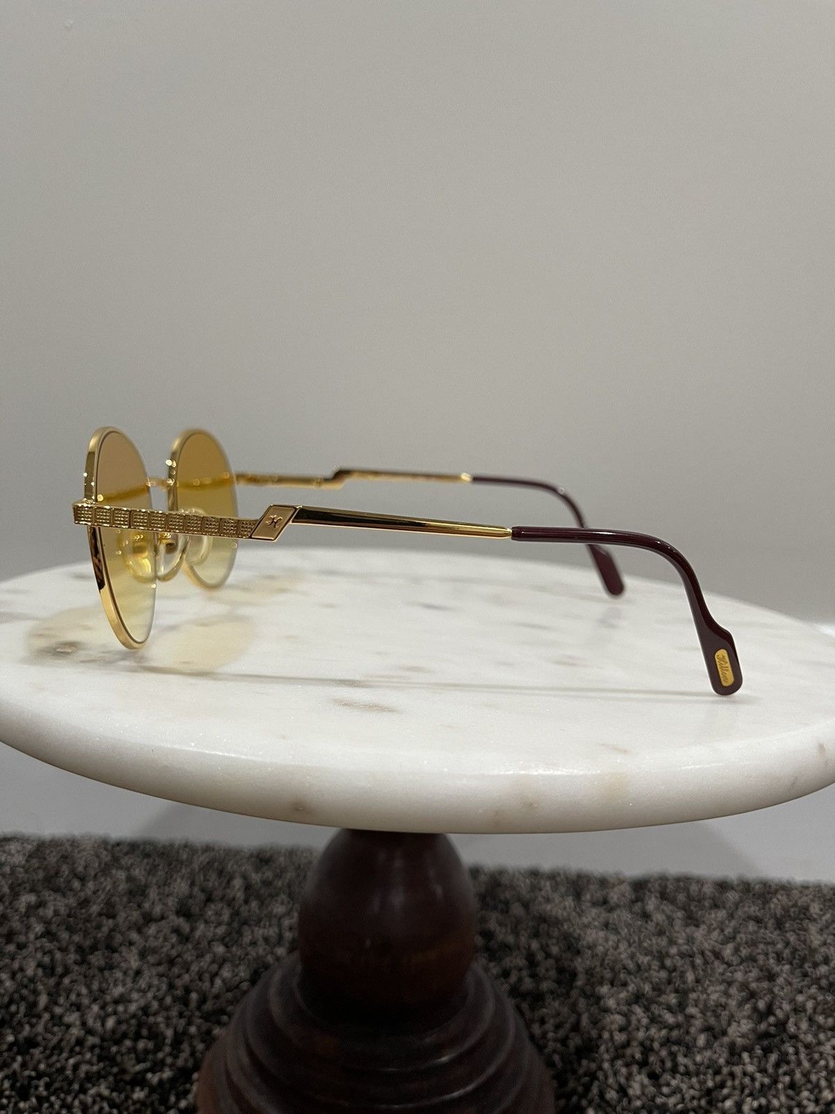 Vintage Hilton Vintage Orange Gradient / 24kt Gold / Round Sunglass Size ONE SIZE - 2 Thumbnail