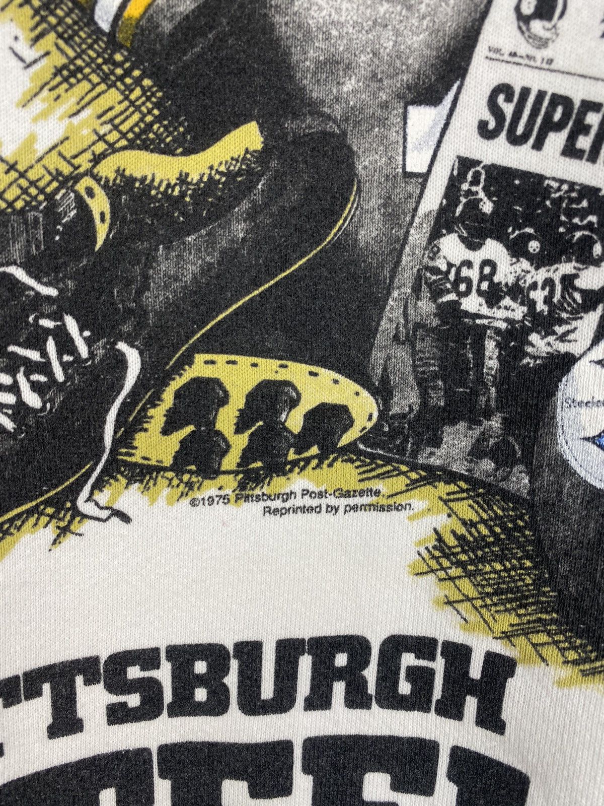 NFL Vintage Pittsburgh Steelers Famous Newspaper Sweatshirt Size US L / EU 52-54 / 3 - 3 Thumbnail