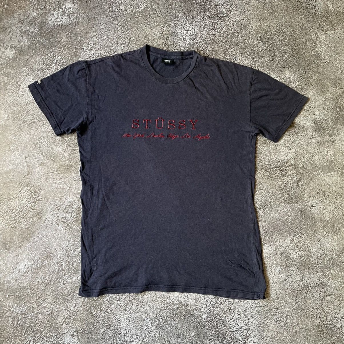 Vintage Vintage Y2K Stussy Graphic Tee Sun Faded Streetwear Boxy M Size US M / EU 48-50 / 2 - 4 Thumbnail