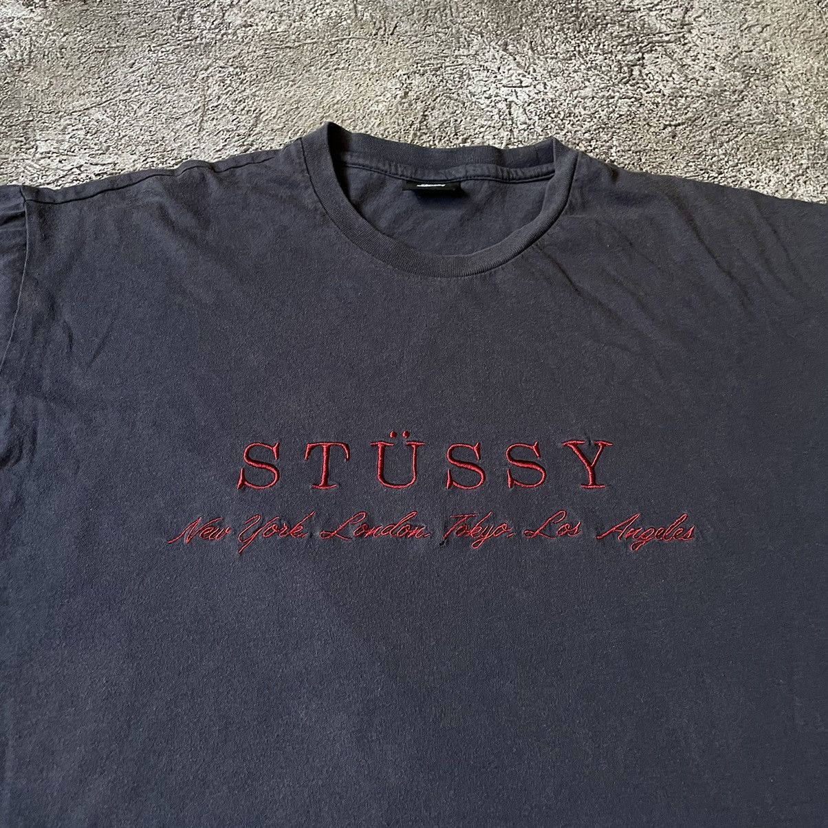 Vintage Vintage Y2K Stussy Graphic Tee Sun Faded Streetwear Boxy M Size US M / EU 48-50 / 2 - 1 Thumbnail