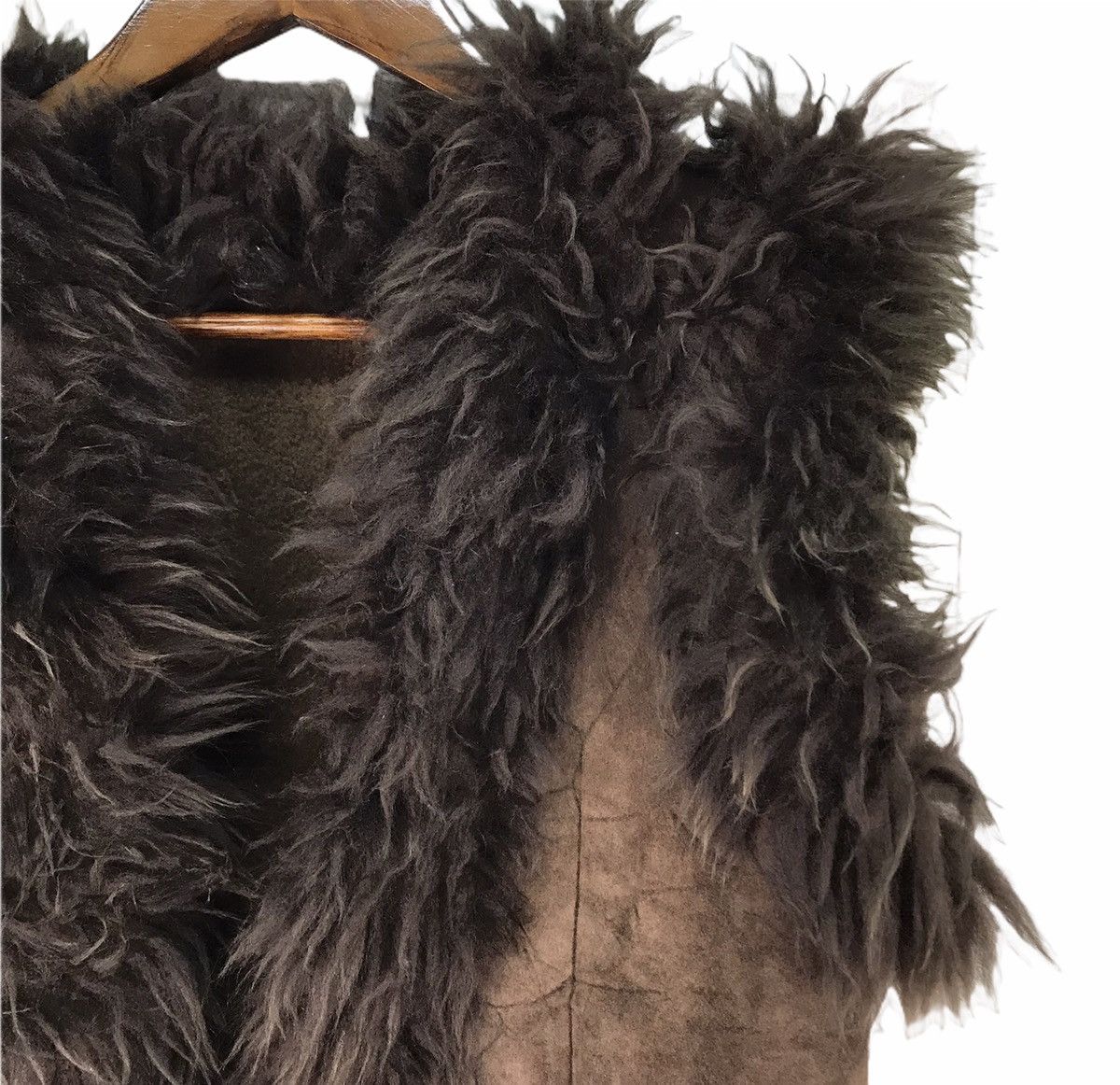 Genuine Leather Vintage Mohair Fur Leather Vest Size US S / EU 44-46 / 1 - 3 Thumbnail