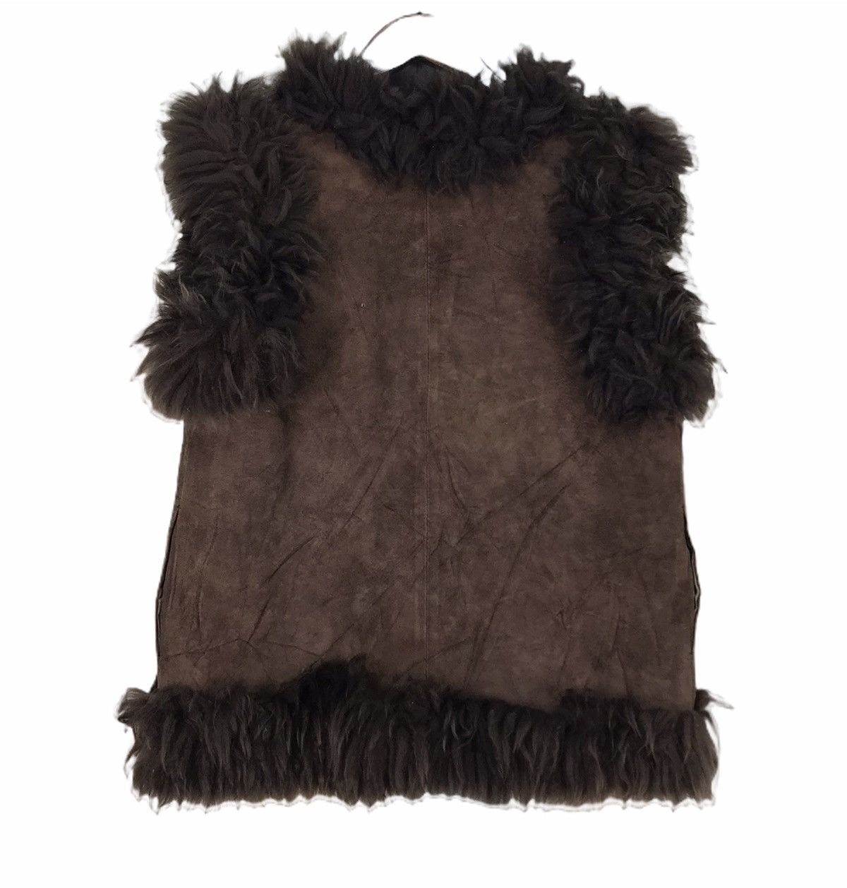 Genuine Leather Vintage Mohair Fur Leather Vest Size US S / EU 44-46 / 1 - 4 Thumbnail