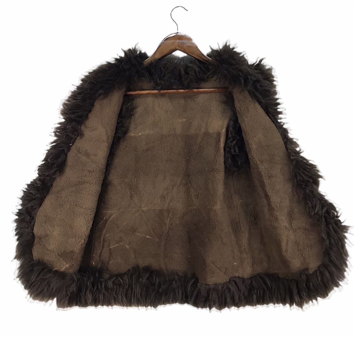 Genuine Leather Vintage Mohair Fur Leather Vest Size US S / EU 44-46 / 1 - 2 Thumbnail