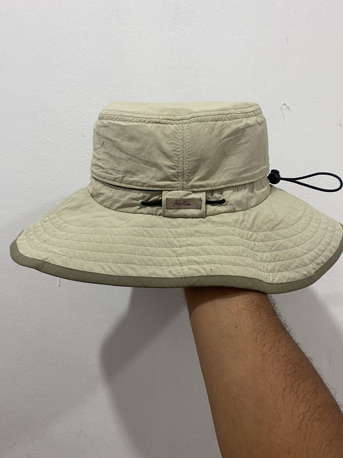 image of Outdoor Cap Vintage Fox Fire Outdoor Bucket Hat in Hazelnut Cream, Men's