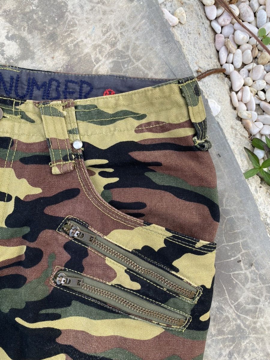 Japanese Brand Back Number Camouflage Woodland Flare Pants Size US 31 - 7 Thumbnail