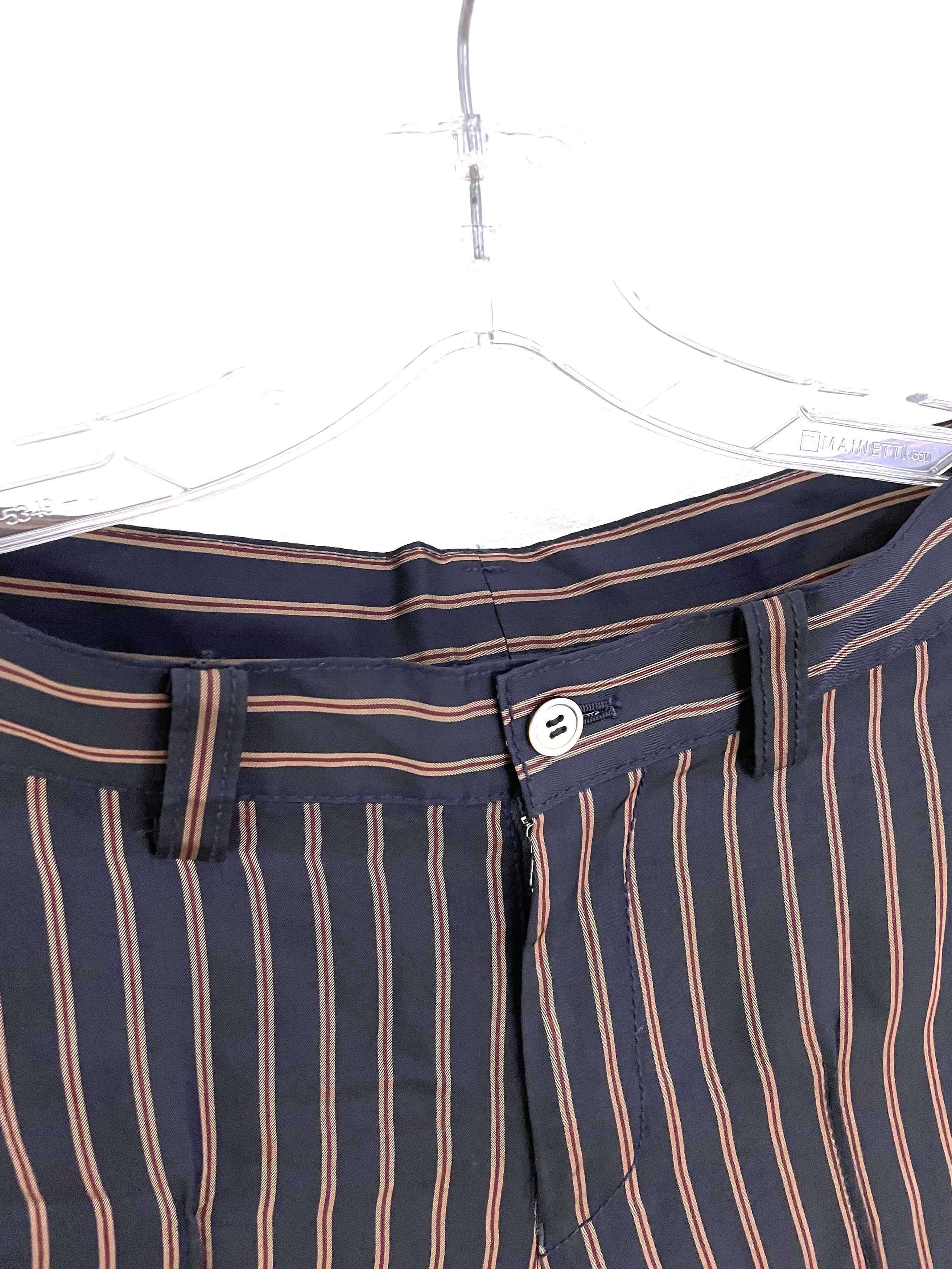 Comme des Garcons 2005 Striped Cupra Pants Size US 32 / EU 48 - 3 Thumbnail