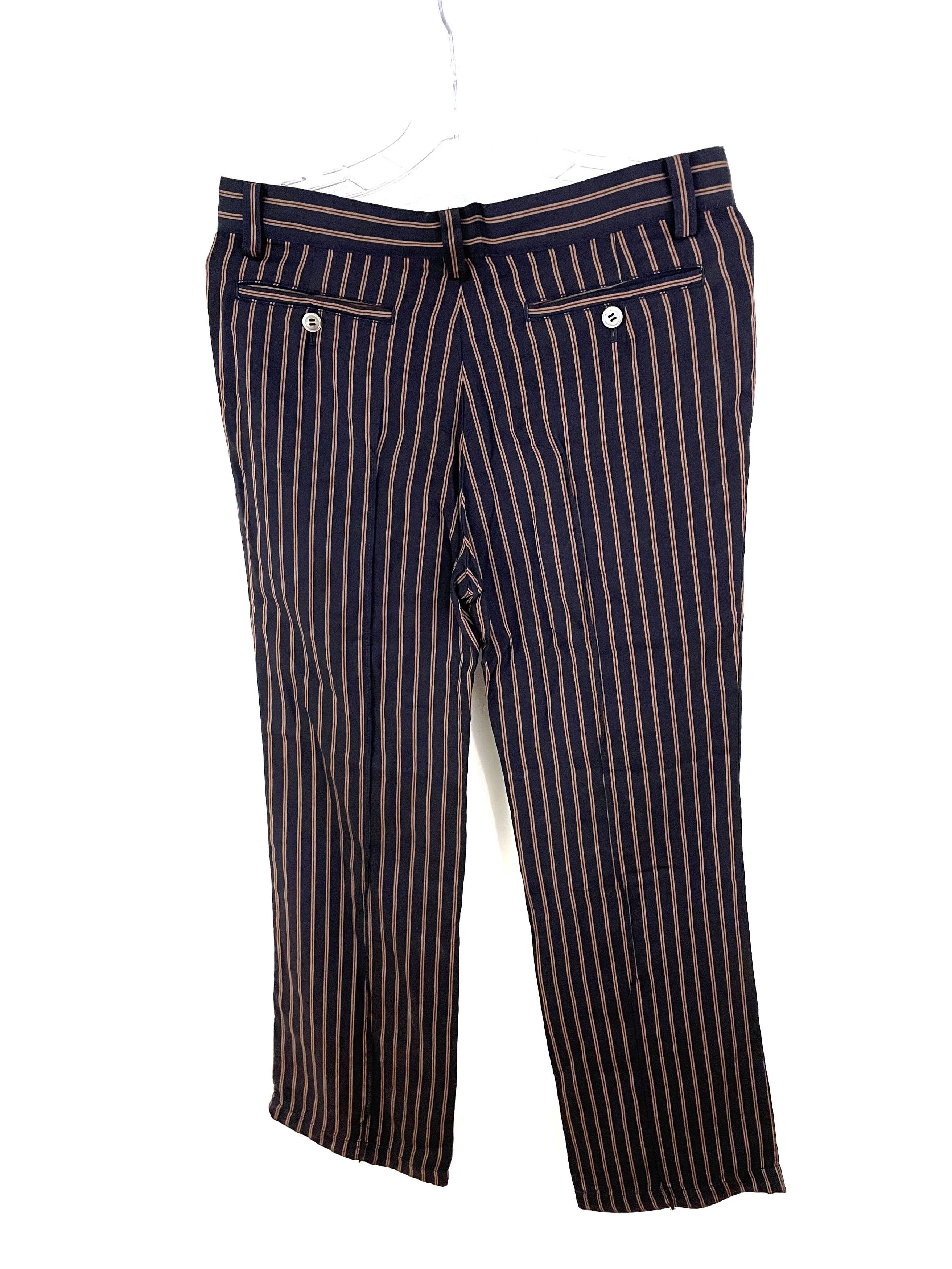 Comme des Garcons 2005 Striped Cupra Pants Size US 32 / EU 48 - 6 Thumbnail