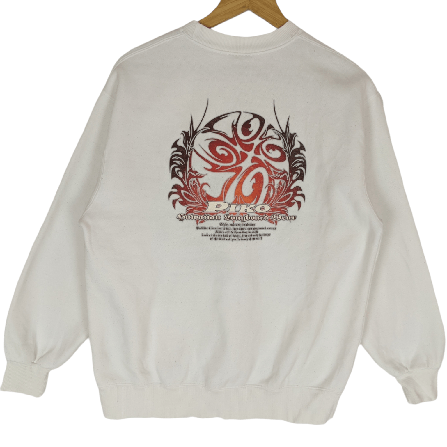Japanese Brand PIKO Surfboard Longboard Crewneck Jumper Sweatshirt Size US M / EU 48-50 / 2 - 4 Thumbnail