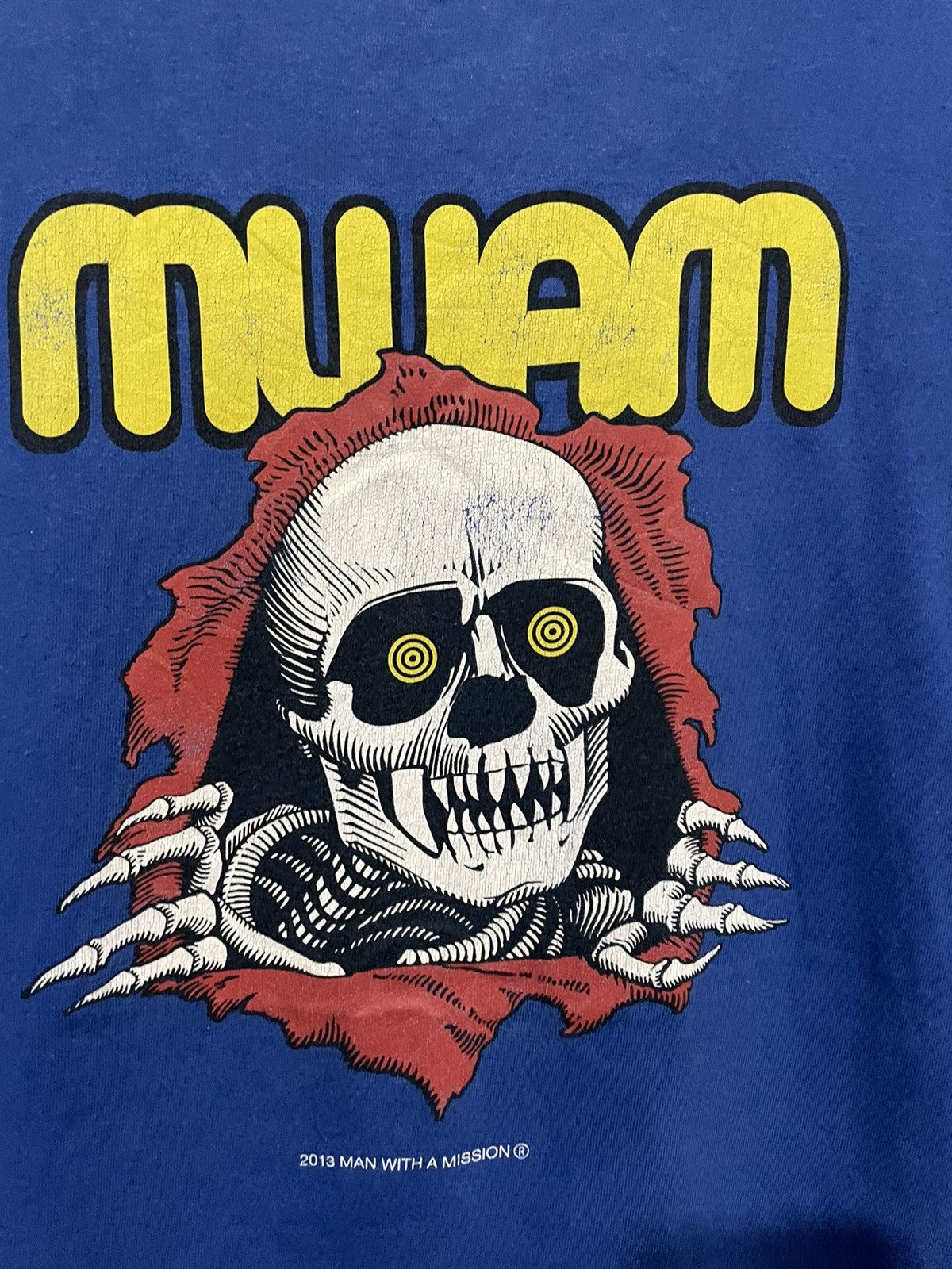 Band Tees Rare🔥MWAM Man With A Mission Bones Powell Peralta Logo Tee Size US L / EU 52-54 / 3 - 4 Thumbnail