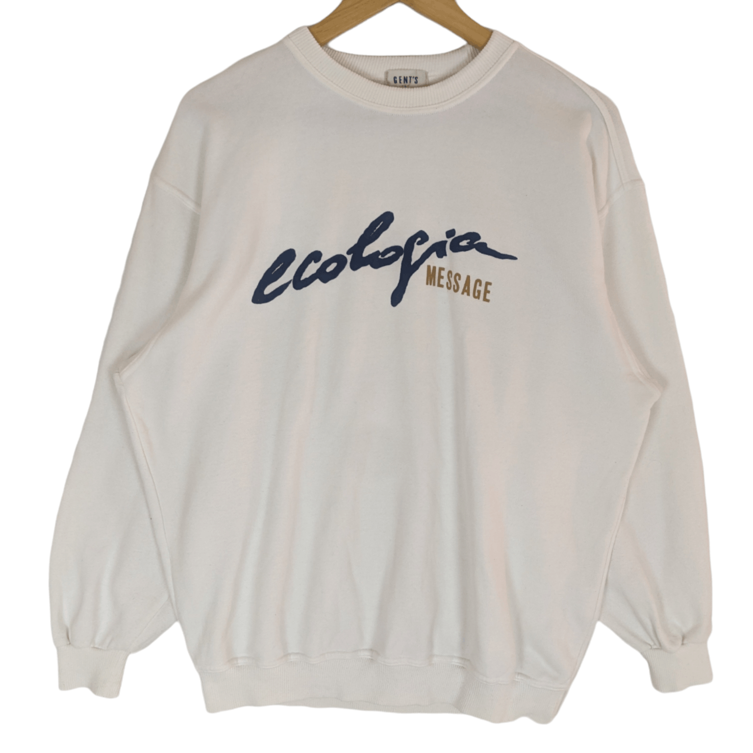 Japanese Brand Japan GENT'S Ecolofia Message Crewneck Jumper Sweatshirt Size US L / EU 52-54 / 3 - 2 Thumbnail