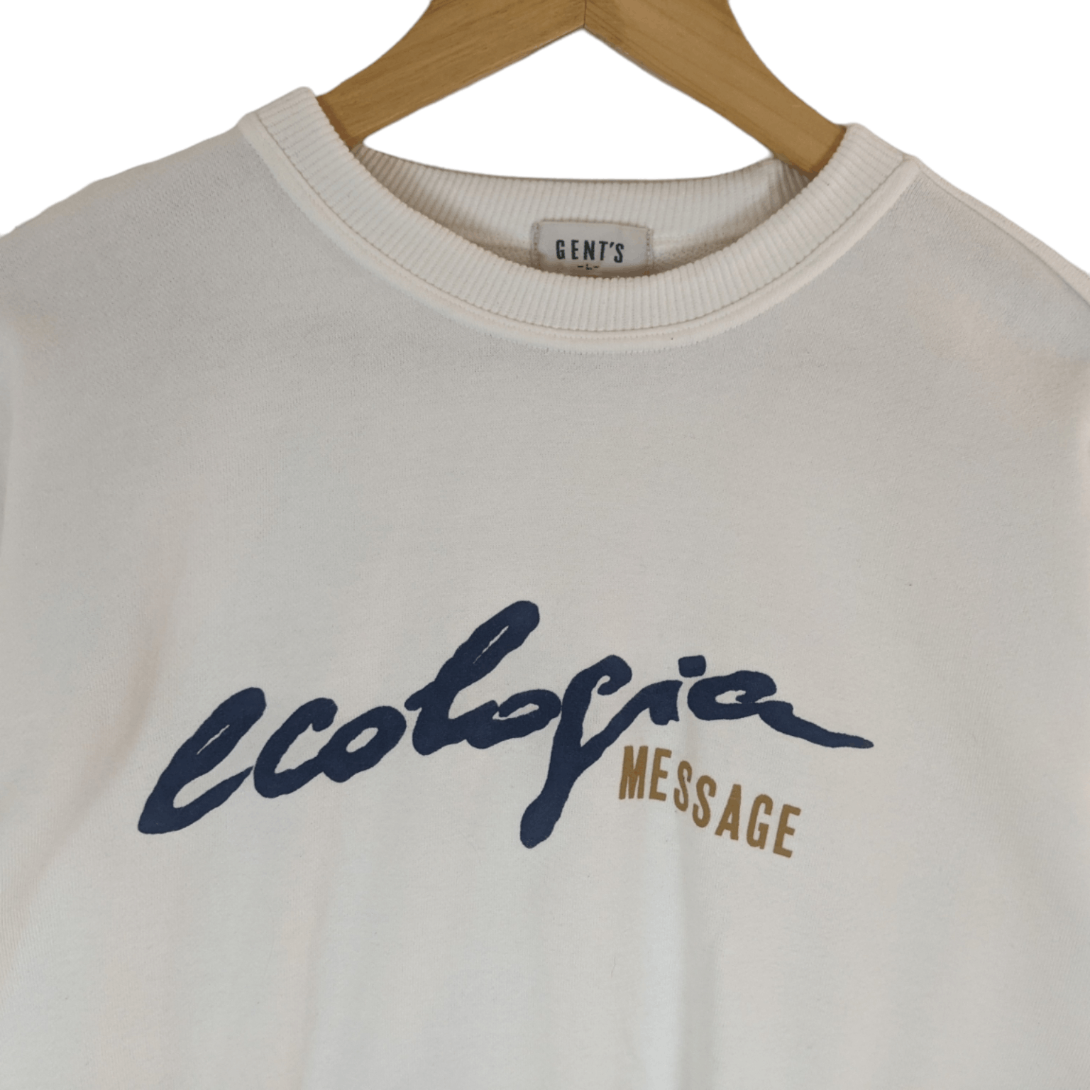 Japanese Brand Japan GENT'S Ecolofia Message Crewneck Jumper Sweatshirt Size US L / EU 52-54 / 3 - 3 Thumbnail