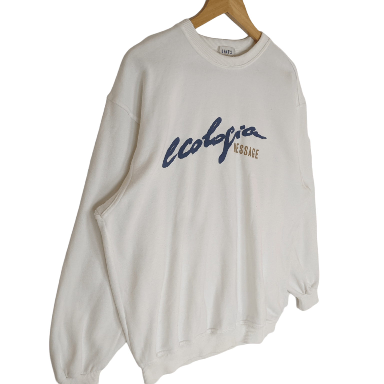 Japanese Brand Japan GENT'S Ecolofia Message Crewneck Jumper Sweatshirt Size US L / EU 52-54 / 3 - 4 Thumbnail