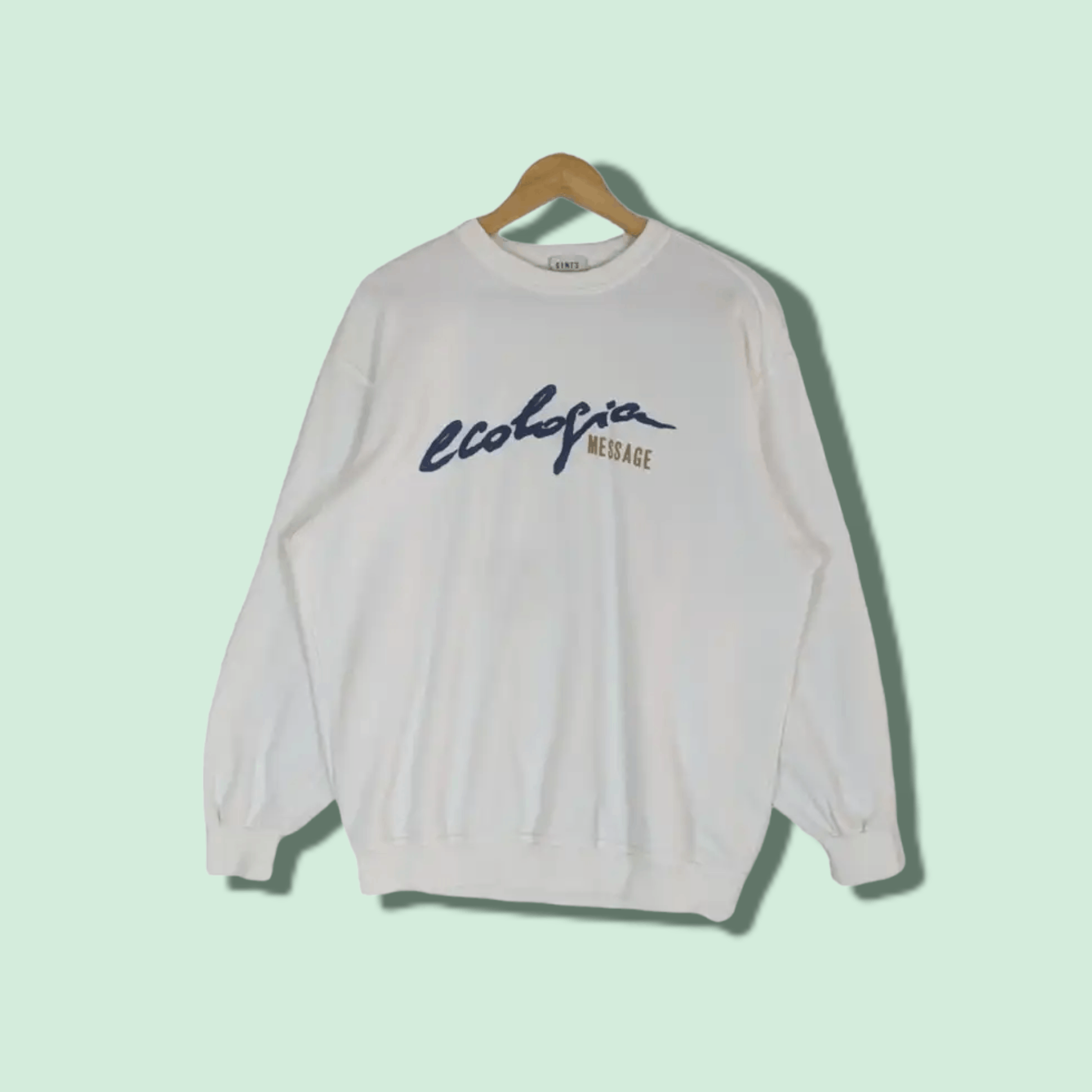 Japanese Brand Japan GENT'S Ecolofia Message Crewneck Jumper Sweatshirt Size US L / EU 52-54 / 3 - 1 Thumbnail