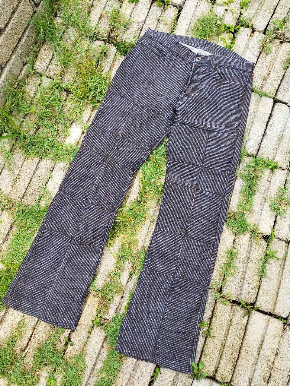 Japanese Brand Vintage The Difference Rupert Patchwork Hickory Jeans Size US 31 - 2 Thumbnail