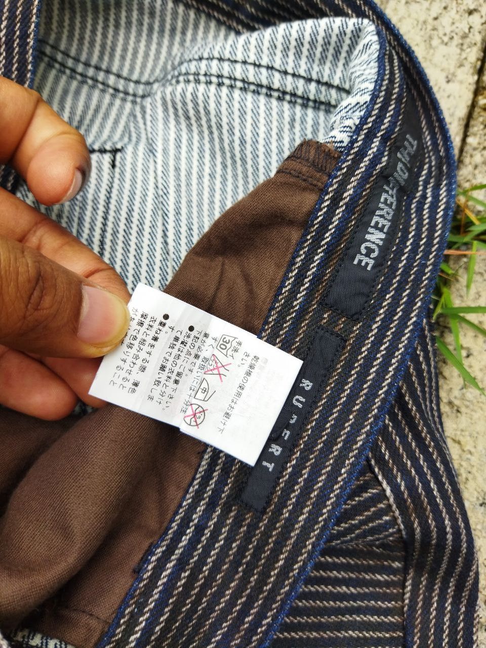 Japanese Brand Vintage The Difference Rupert Patchwork Hickory Jeans Size US 31 - 6 Thumbnail
