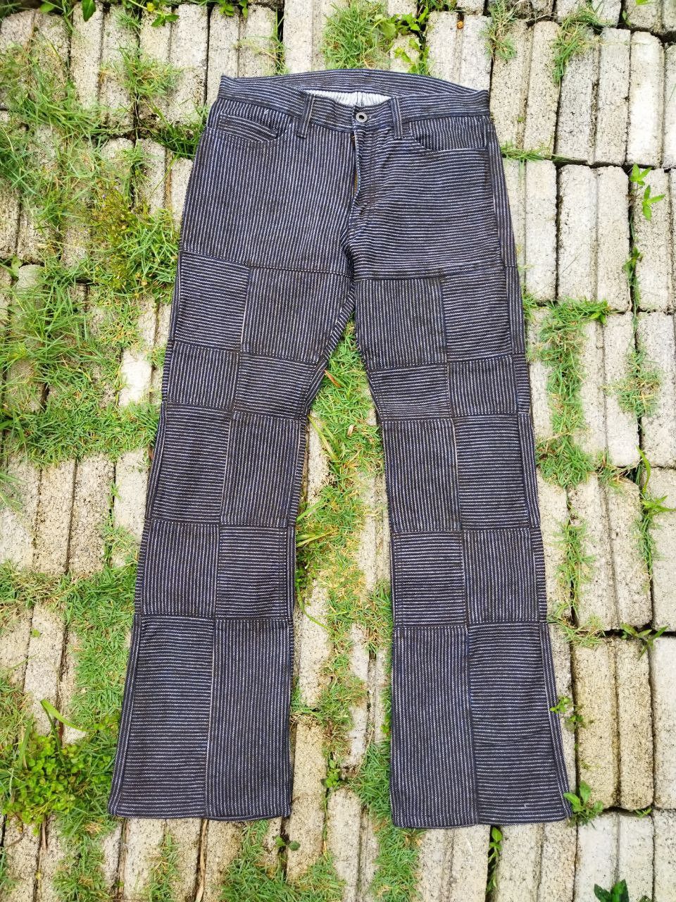 Japanese Brand Vintage The Difference Rupert Patchwork Hickory Jeans Size US 31 - 1 Thumbnail