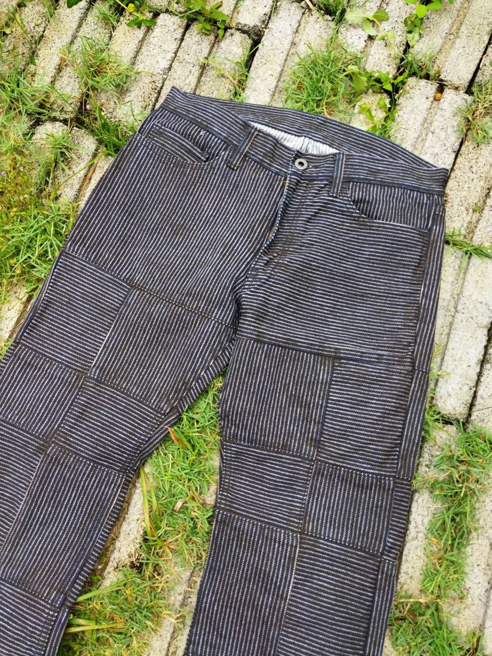 Japanese Brand Vintage The Difference Rupert Patchwork Hickory Jeans Size US 31 - 4 Thumbnail