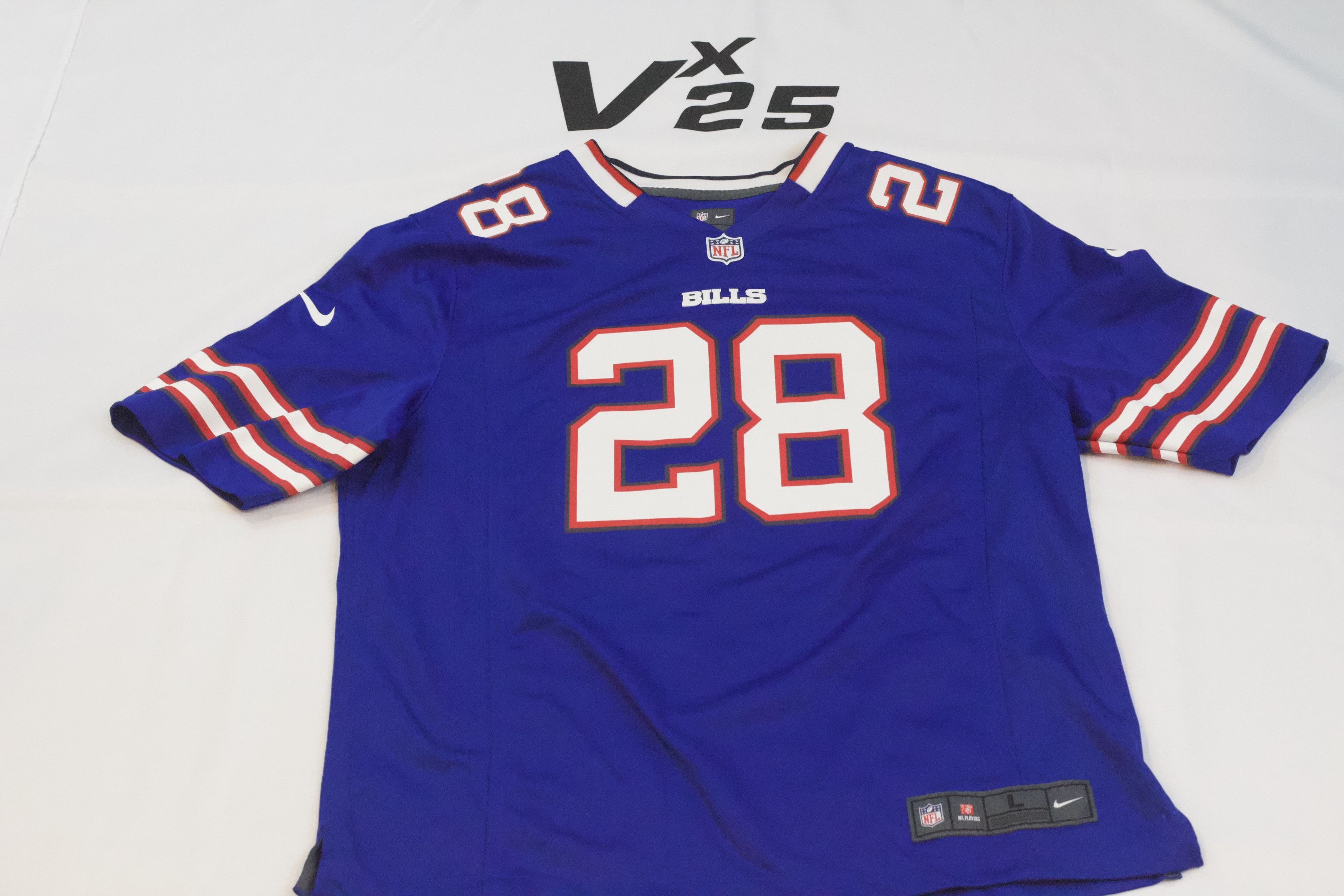 Nike NFL On Field Buffalo Bills Blue Football Jersey #28 CJ Spiller