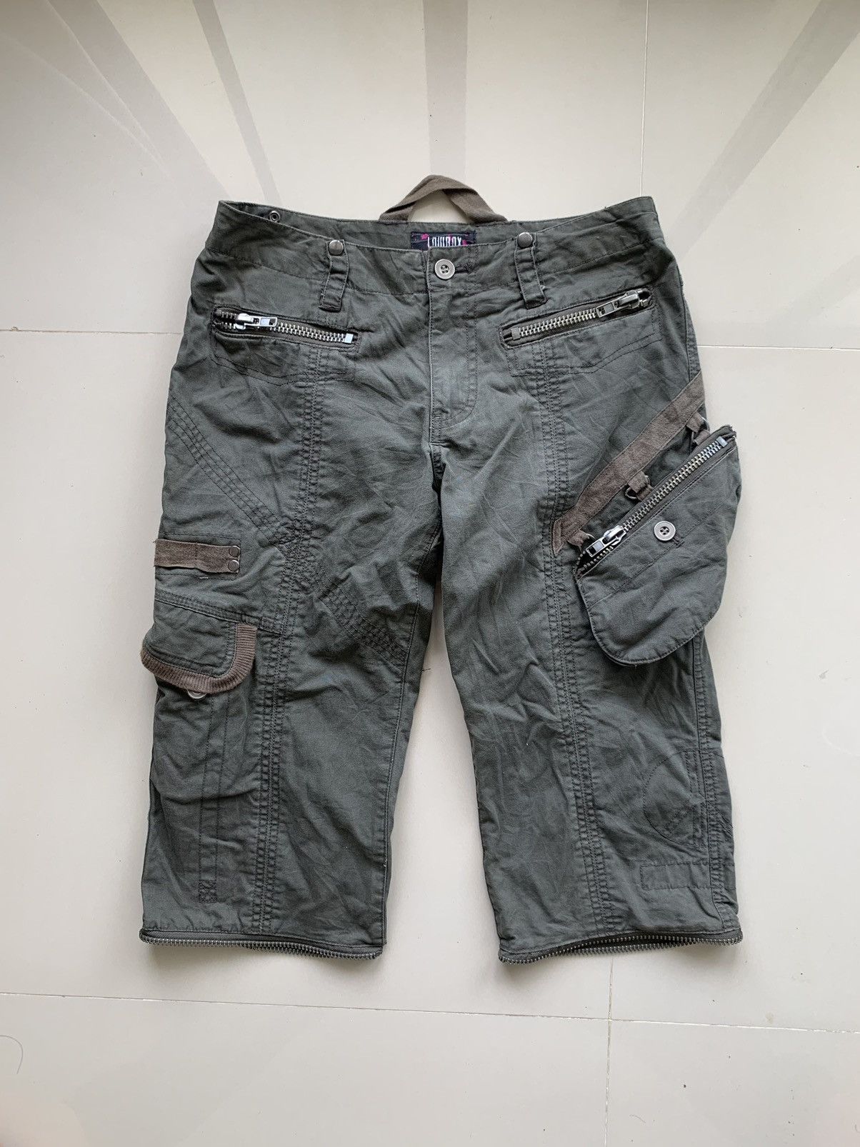20471120 Vintage LOWBOX Cargo Bondage Tactical Multi Pocket Pants Size US 30 / EU 46 - 2 Thumbnail