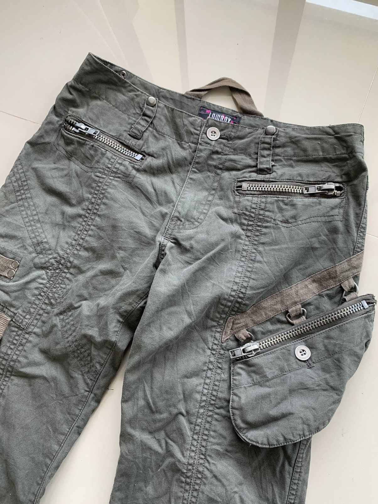 20471120 Vintage LOWBOX Cargo Bondage Tactical Multi Pocket Pants Size US 30 / EU 46 - 4 Thumbnail
