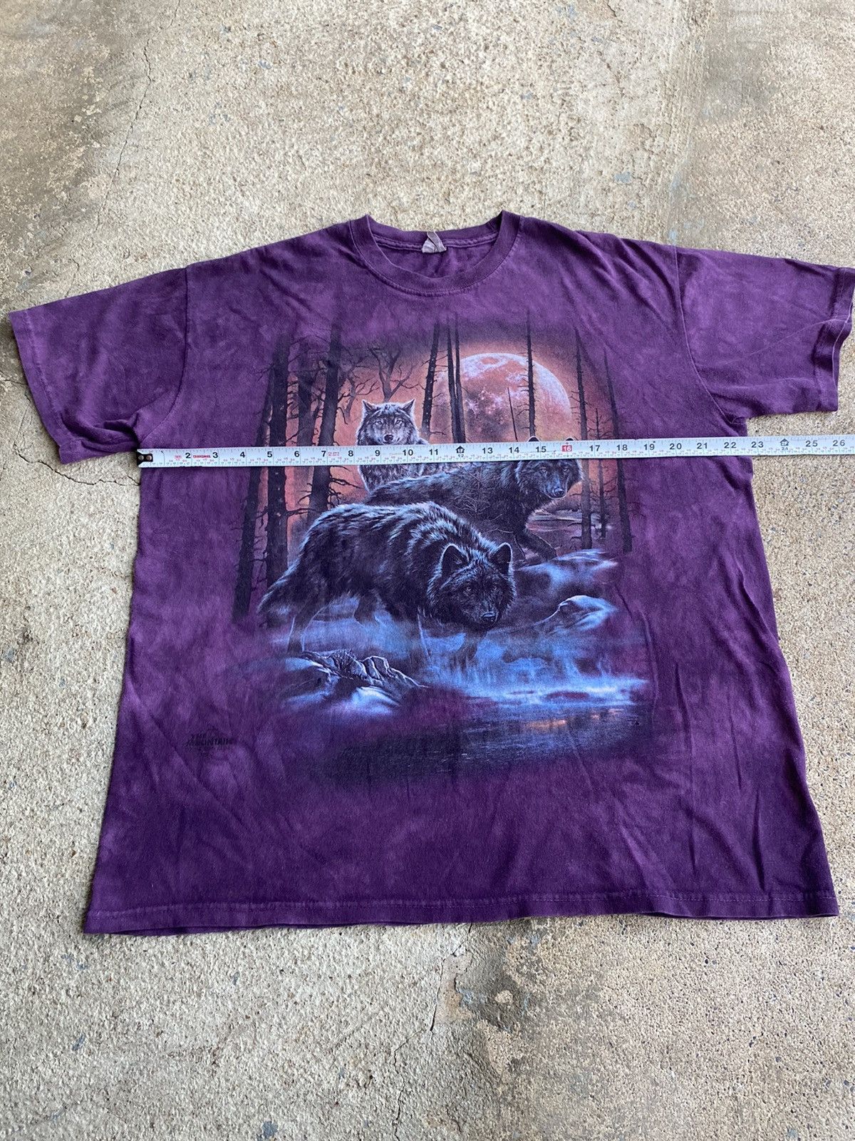 The Mountain × Vintage Vintage Y2K The Mountain Wolf Moon Purple Shirt Size US L / EU 52-54 / 3 - 8 Thumbnail